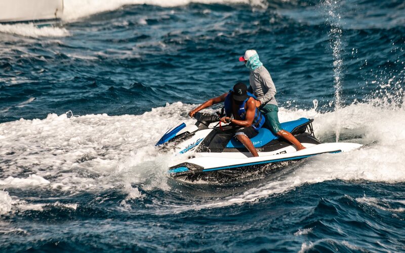 Jet ski on tropical water